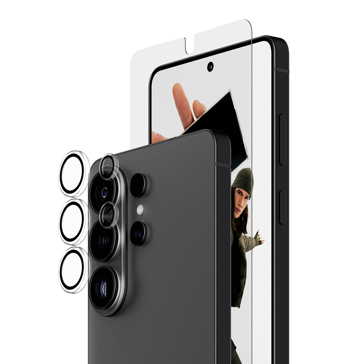 PanzerGlass ® Hoops® 2-in-1 Bundle Samsung Galaxy S26 Ultra | Ultra-Wide Fit Doorzichtige schermbeschermer 1 stuk(s)