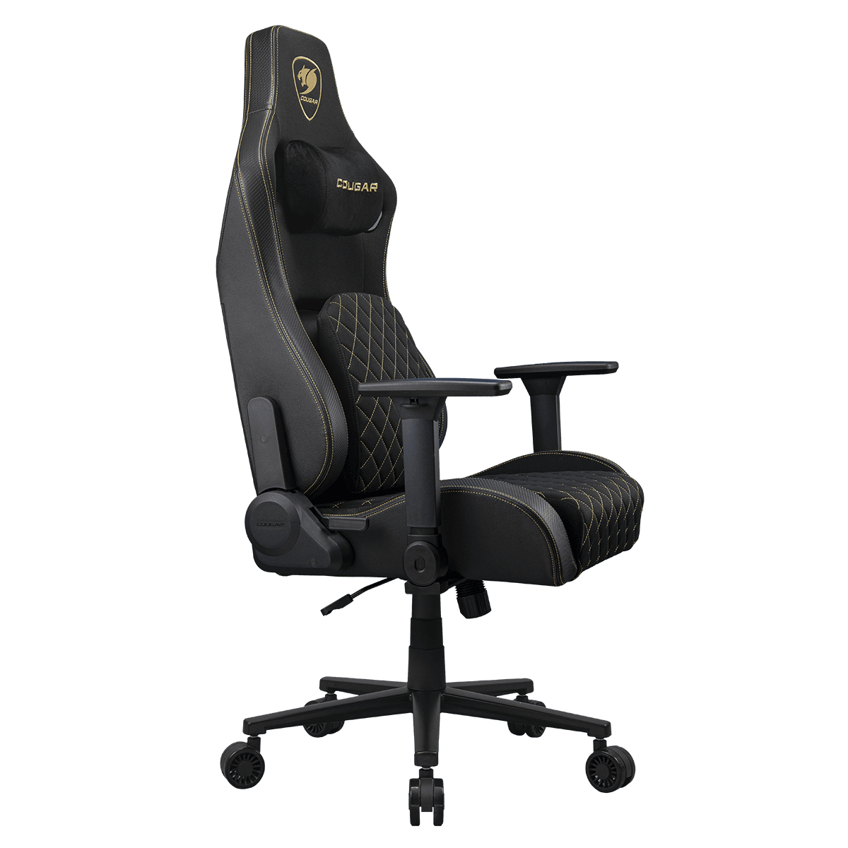COUGAR CGR-DFF-GLB PC-gamestoel Gestoffeerde gevoerde zitting Zwart, Goud - Afbeelding 7