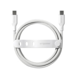 PanzerGlass empower™ by ® Racing 240W USB-C to USB-C Cable | USB 2.0 | 1.2M | Silver White USB-kabel Wit - Afbeelding 5