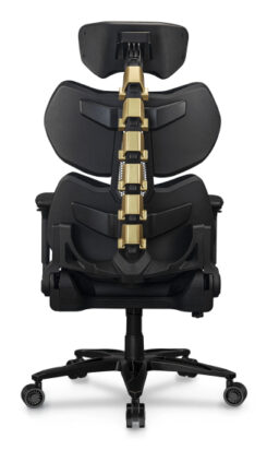 COUGAR Terminator Elite Gold PC-gamestoel Gecapitonneerde zitting Zwart, Goud - Afbeelding 6