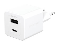 PanzerGlass empower™ by ® Turbo 35W Charger incl. USB-C + USB-A | EU Plug | Silver White Smartphone Wit AC Snel opladen Binnen