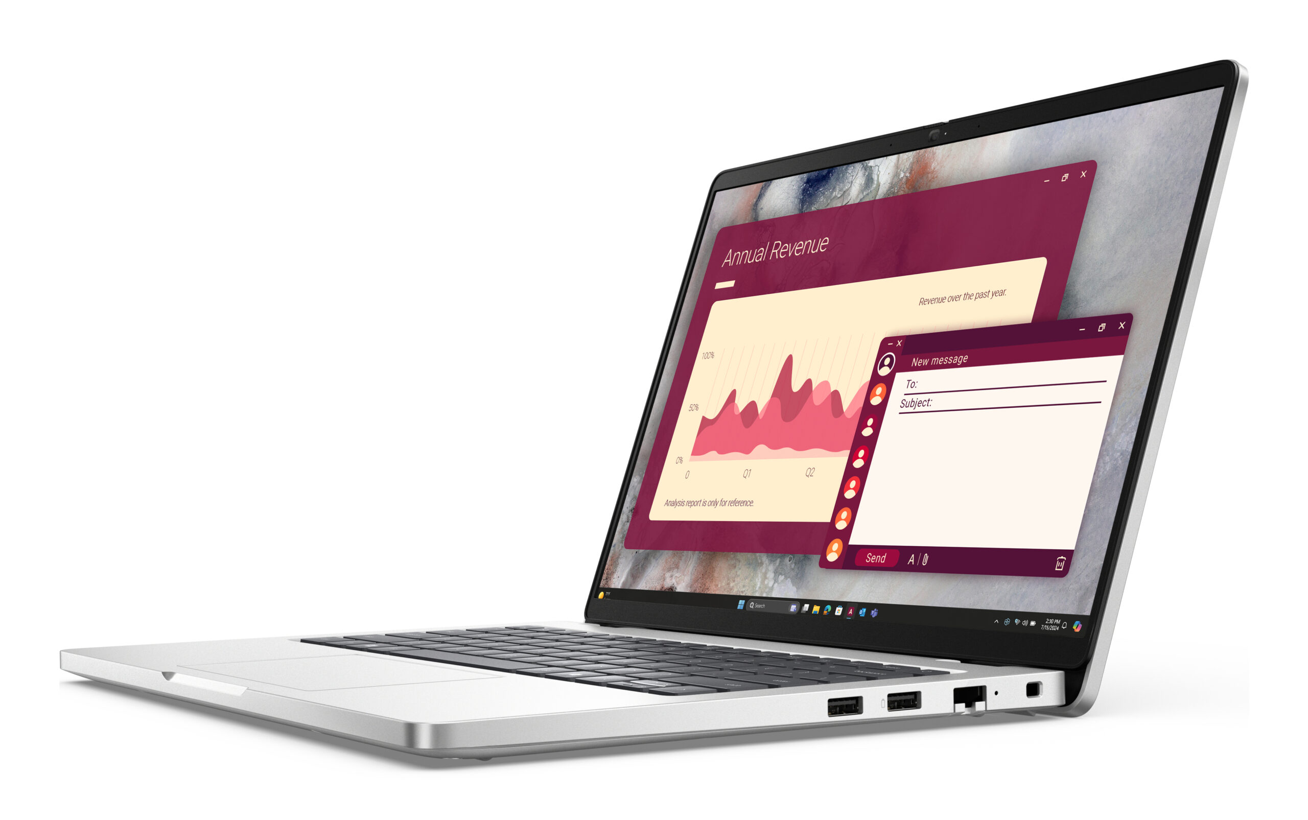 DELL Pro 14 PC14250 Intel Core Ultra 5 235U Laptop 35,6 cm (14") Full HD+ 16 GB DDR5-SDRAM 512 GB SSD Wi-Fi 6E (802.11ax) Windows 11 Pro US International Platina, Zilver - Afbeelding 4