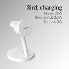 Mobilize 3in1 Charger Station MagSafe Compatible 25W Qi2.2 White - Afbeelding 2