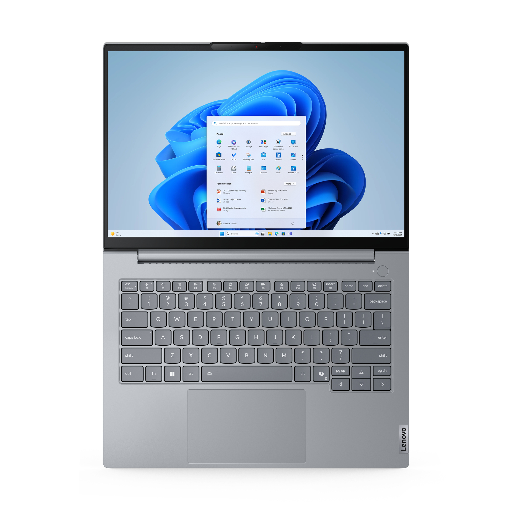 Lenovo ThinkBook 14 G8 IRL Intel Core 7 240H Laptop 35,6 cm (14") WUXGA 16 GB DDR5-SDRAM 512 GB SSD Wi-Fi 6 (802.11ax) Windows 11 Pro Engels Grijs - Afbeelding 15