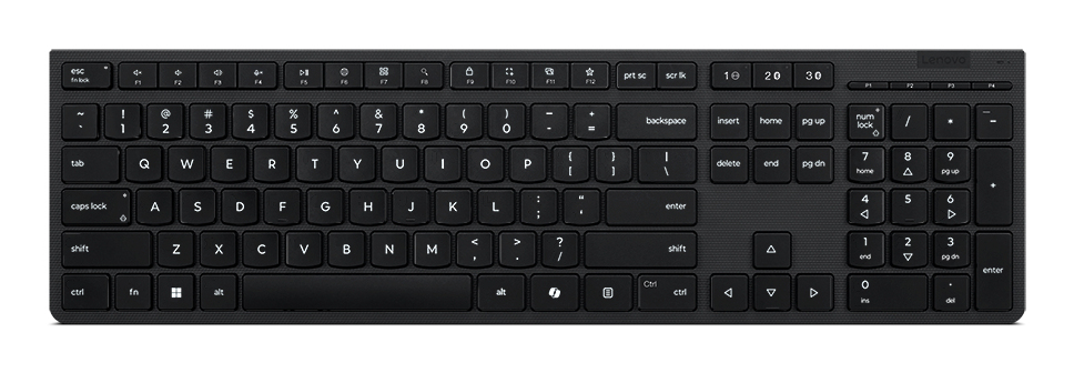 Lenovo 4Y41R64506 toetsenbord Thuis/Werk RF-draadloos + Bluetooth Belgisch, Frans Zwart - Afbeelding 2