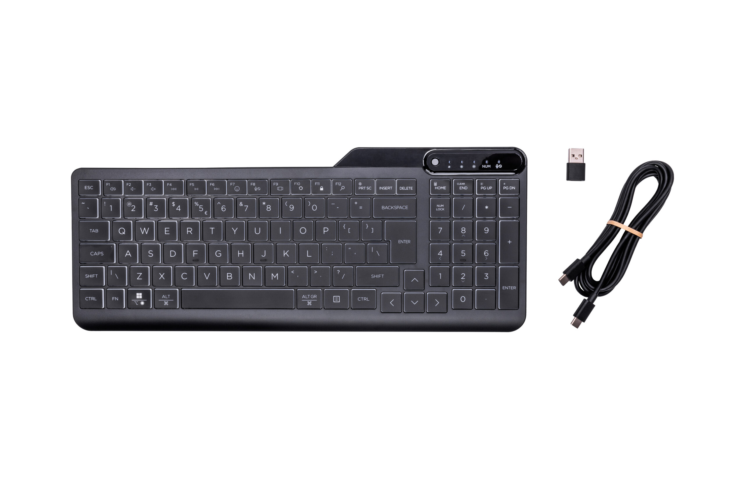 HP 400 backlit toetsenbord met kabel - Afbeelding 2