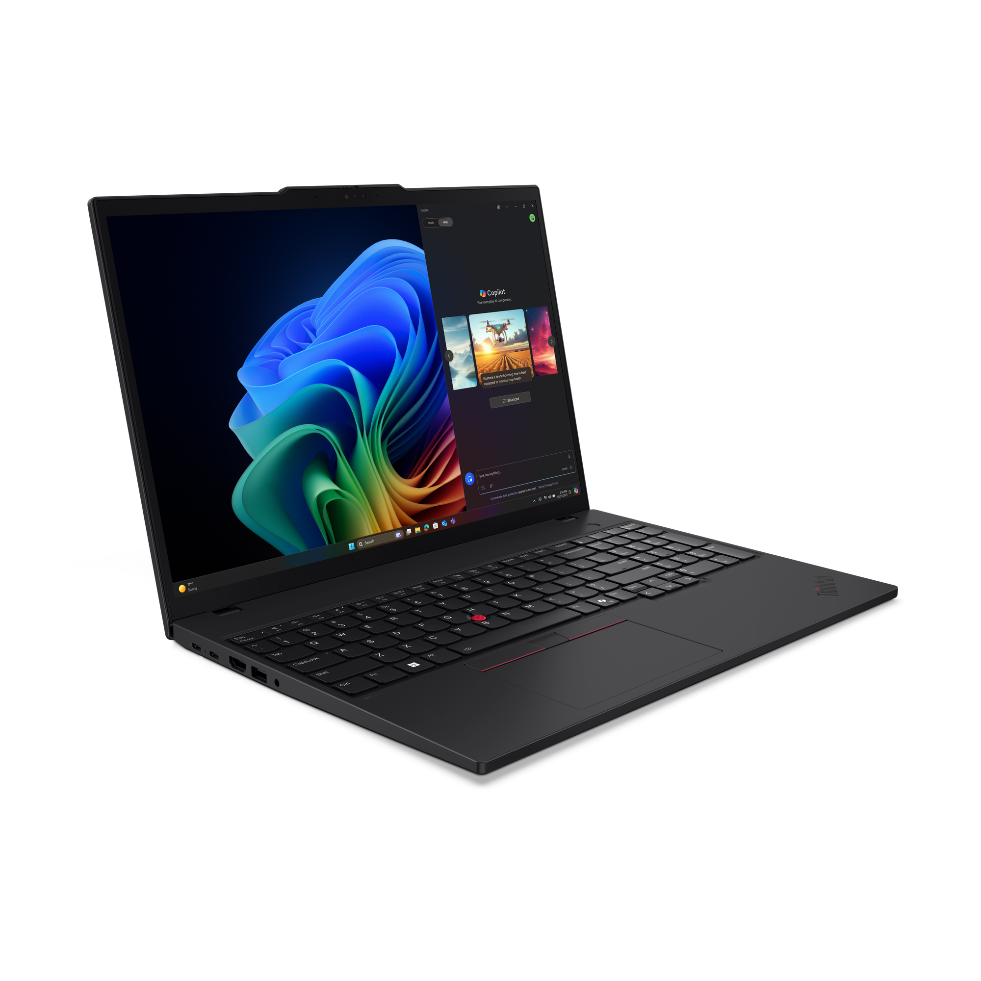 Lenovo ThinkPad T16 Gen 4 (AMD) Copilot+ PC AMD Ryzen AI 7 PRO 350 Laptop 40,6 cm (16") WUXGA 32 GB DDR5-SDRAM 1 TB SSD Wi-Fi 7 (802.11be) Windows 11 Pro Engels Zwart - Afbeelding 5