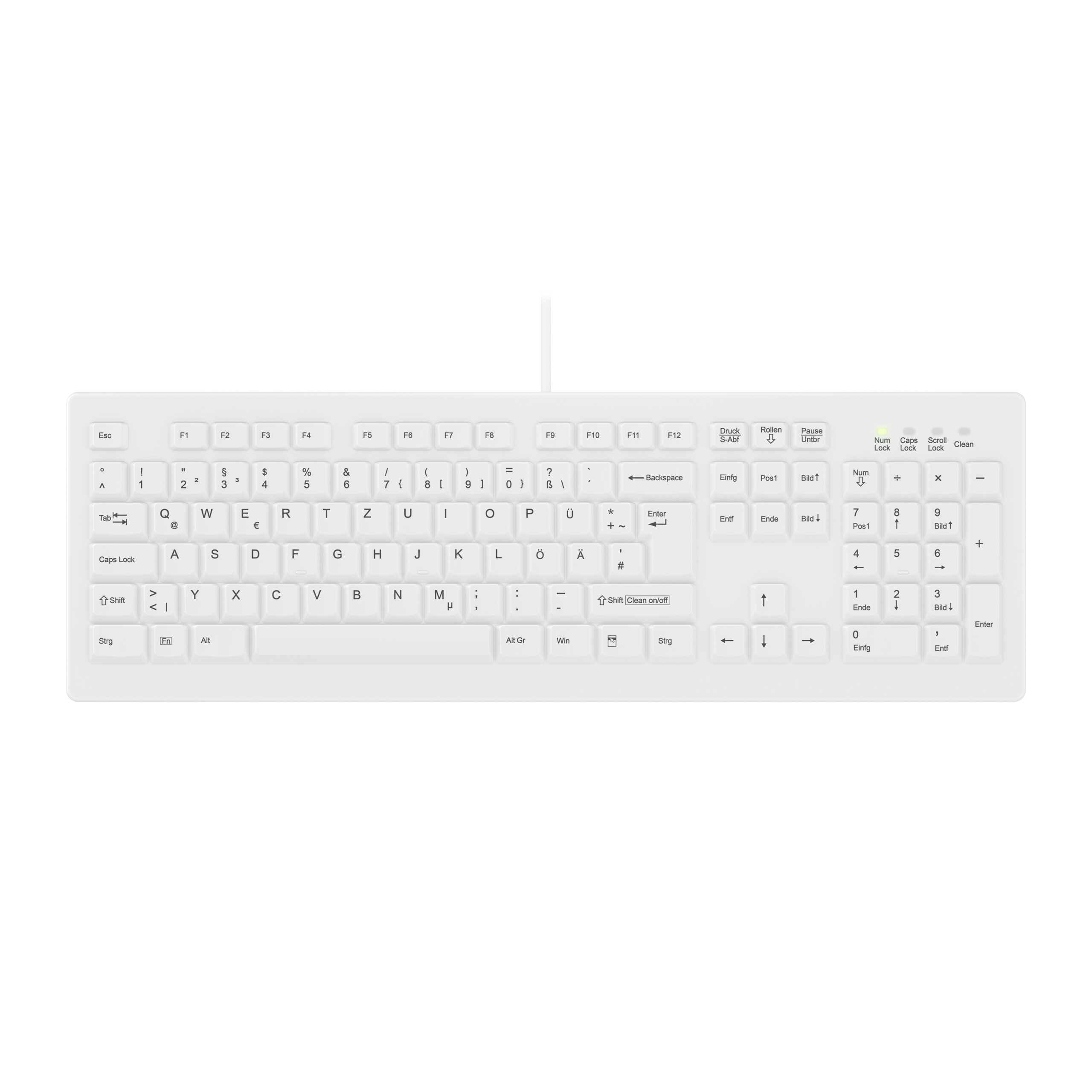 Contour Design Active Key AK-C8100F-UVS-W/GE toetsenbord Medisch USB QWERTZ Duits Wit - Afbeelding 2