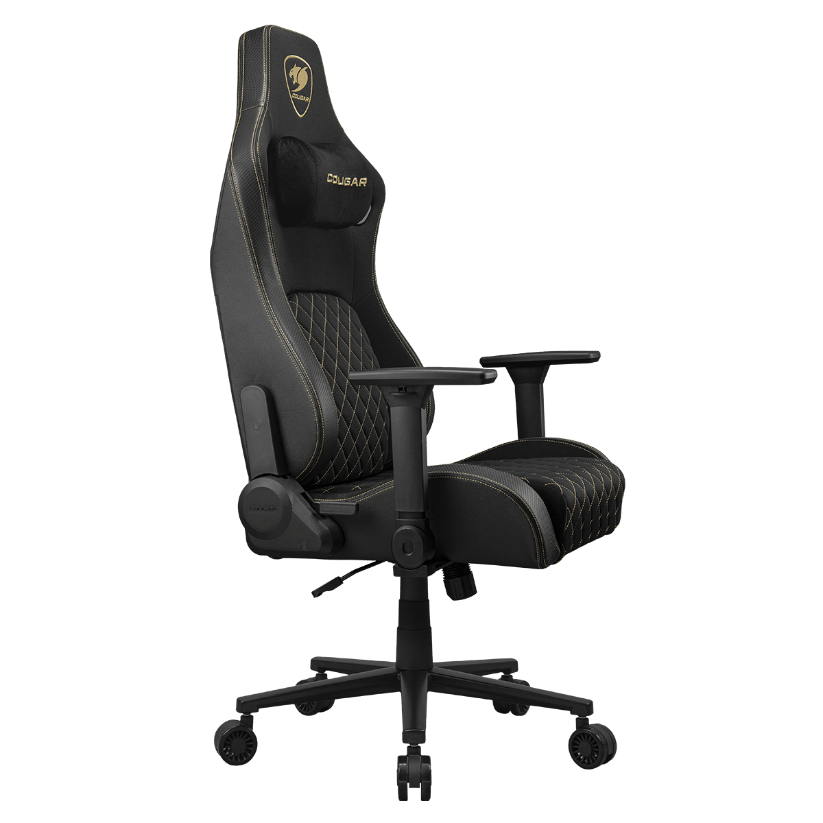 COUGAR CGR-DFF-GLB PC-gamestoel Gestoffeerde gevoerde zitting Zwart, Goud - Afbeelding 6