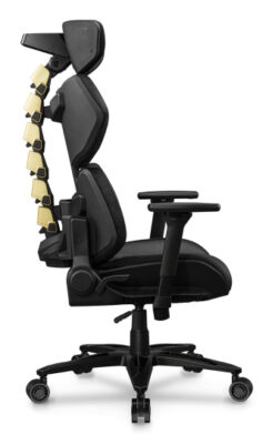 COUGAR Terminator Elite Gold PC-gamestoel Gecapitonneerde zitting Zwart, Goud - Afbeelding 4