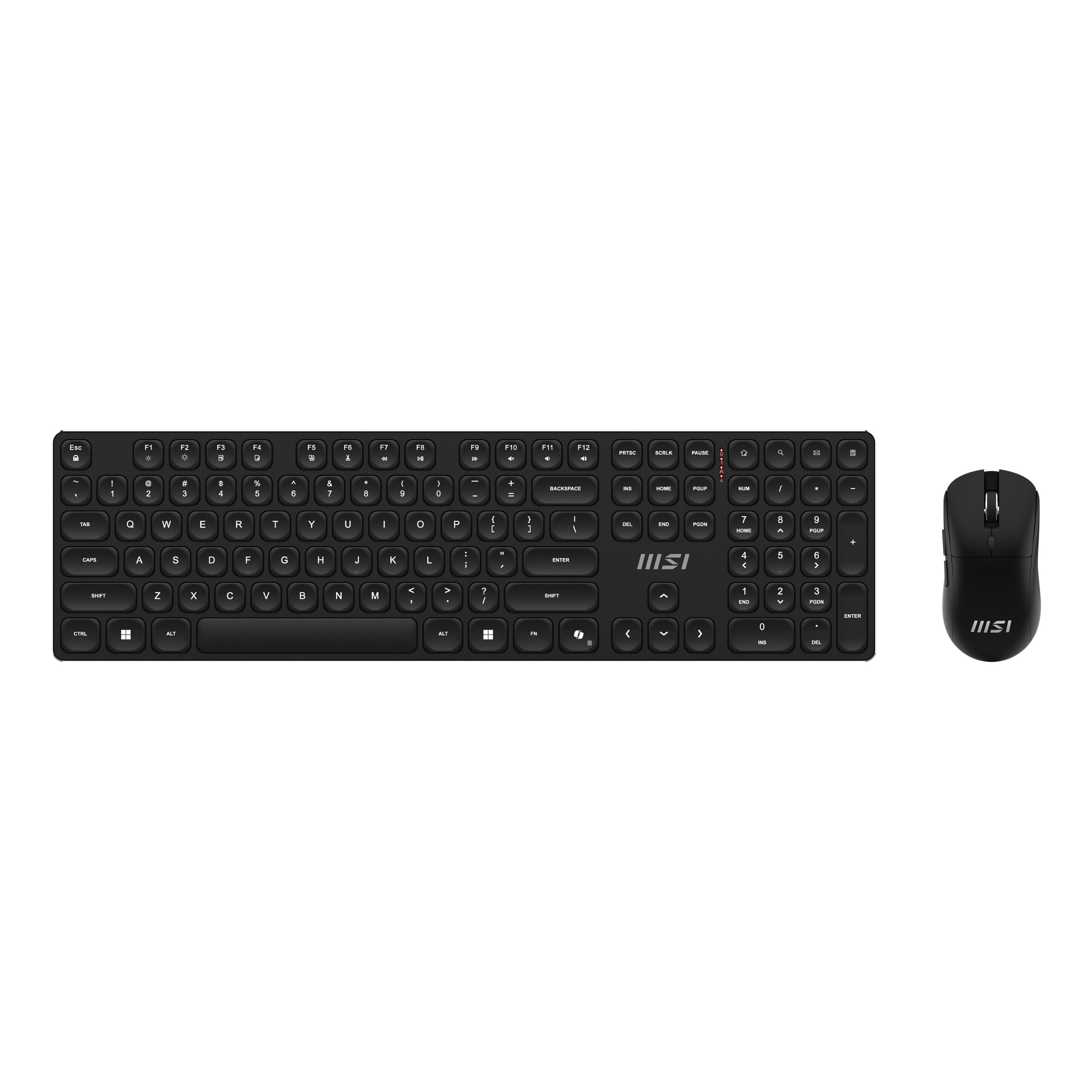 MSI FORGE K210 WIRELESS COMBO toetsenbord Inclusief muis Thuis/Werk USB QWERTY Amerikaans Engels Zwart - Afbeelding 2
