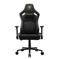 COUGAR CGR-DFF-GLB PC-gamestoel Gestoffeerde gevoerde zitting Zwart, Goud - Afbeelding 2