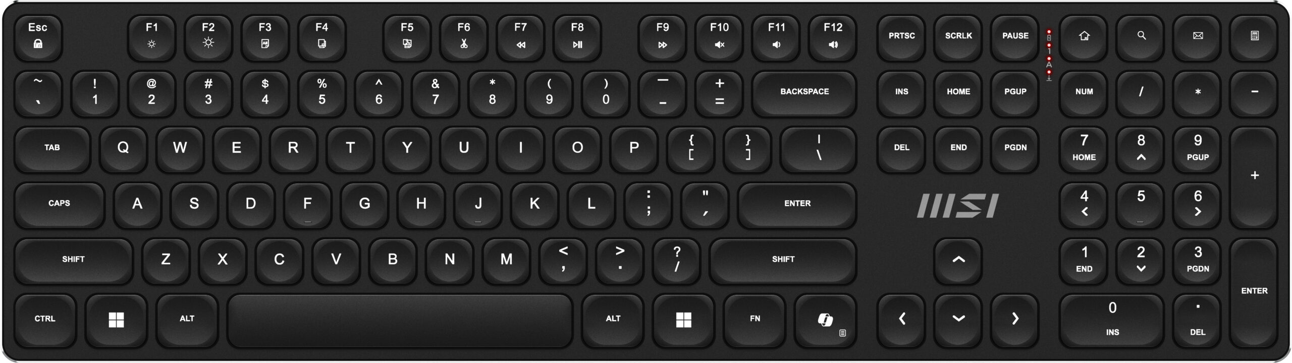 MSI FORGE K210 WIRELESS COMBO toetsenbord Inclusief muis Thuis/Werk USB QWERTY Amerikaans Engels Zwart - Afbeelding 8