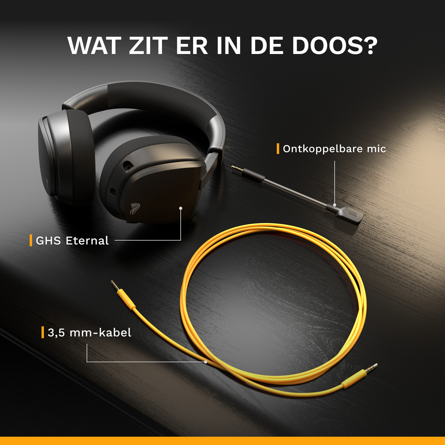 Glorious Gaming Glorious GHS Eternal - Stereo gaming headset voor pc, PS5, PS4, Xbox, Switch - Custom-tuned gekantelde drivers, verstelbare kristalheldere afneembare mic, 3,5 mm - Duurzaam dag/nacht comfort - Zwart - Afbeelding 29