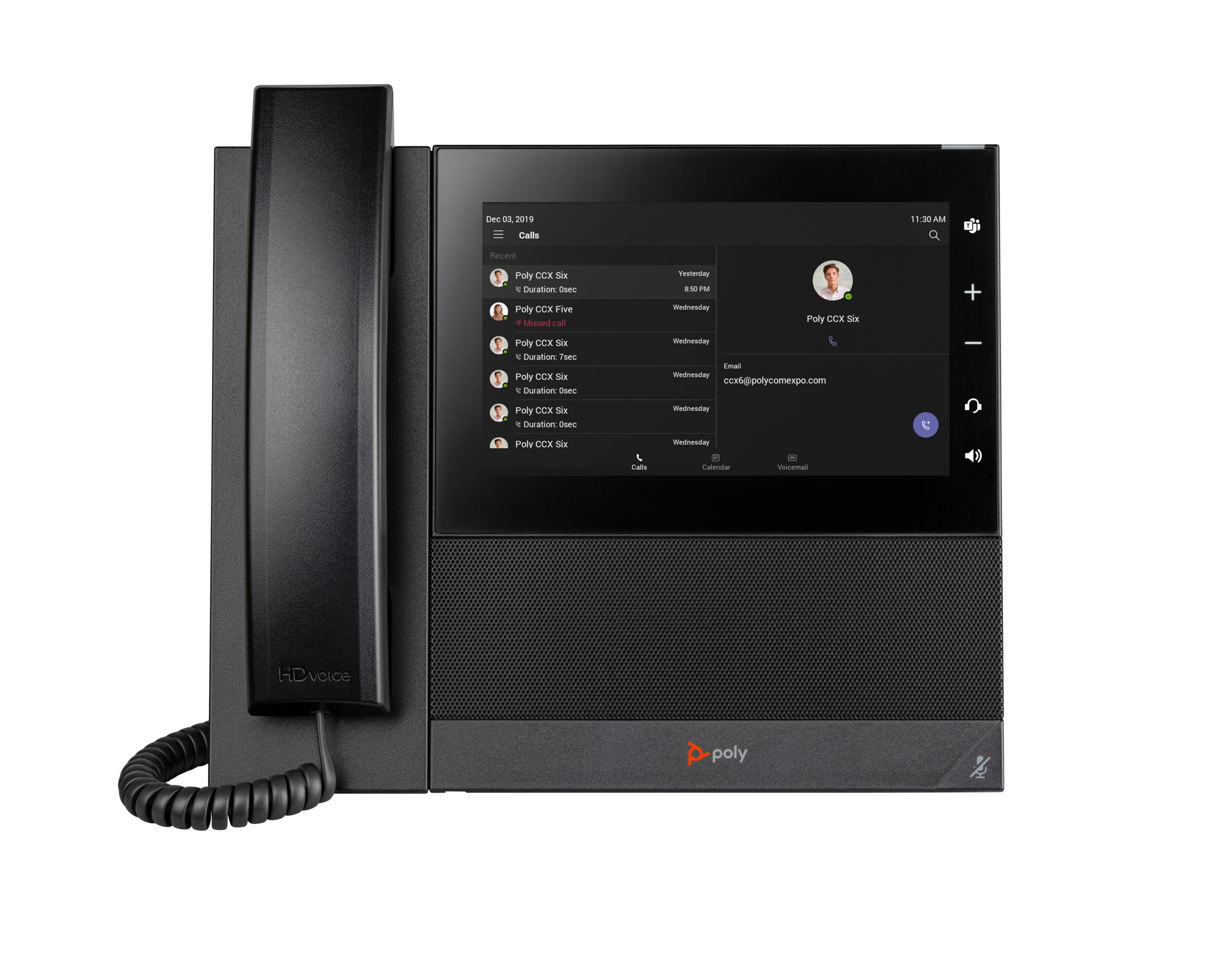 HP Poly CCX 600 Business Media Phone voor Microsoft Teams met PoE-ondersteuning - Afbeelding 3