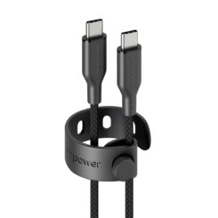 PanzerGlass empower™ by ® Racing 240W USB-C to USB-C Cable | USB 2.0 | 2M | Space Black USB-kabel Zwart