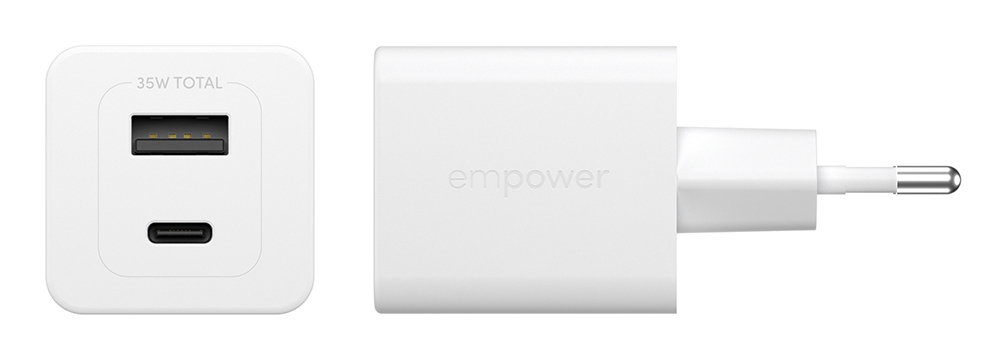 PanzerGlass empower™ by ® Turbo 35W Charger incl. USB-C + USB-A | EU Plug | Silver White Smartphone Wit AC Snel opladen Binnen - Afbeelding 6