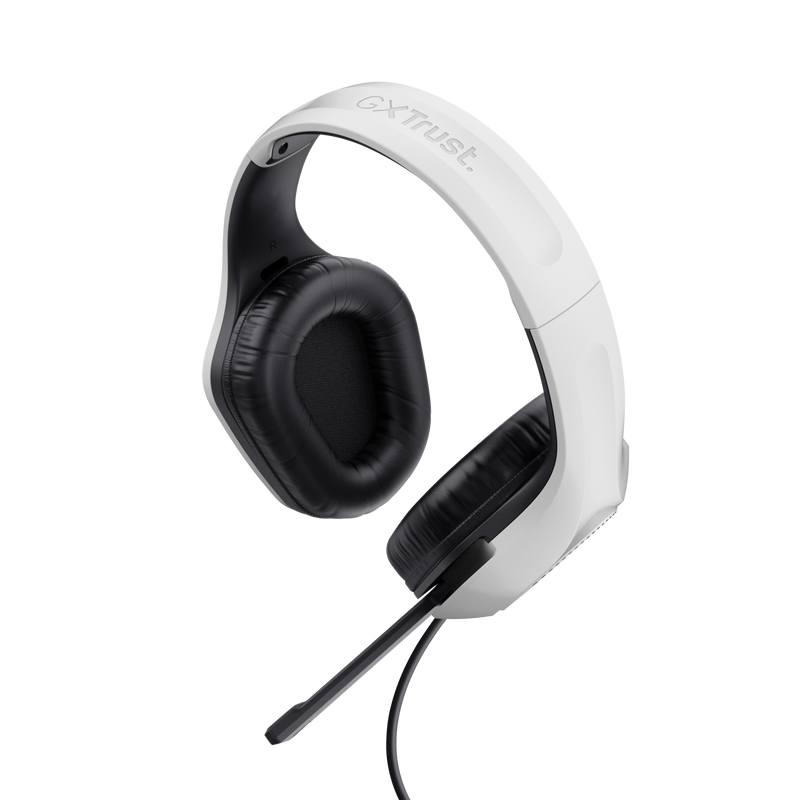 Trust GXT 415S Zirox Gaming Headset - Bedrade gamingheadset – Opklapbare microfoon – 50 mm drivers – Wit - Afbeelding 3