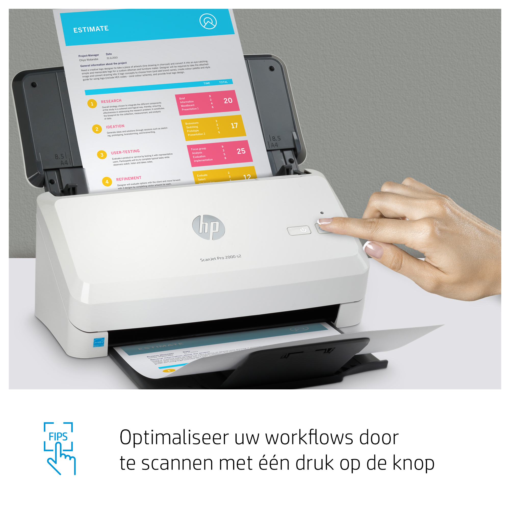 HP ScanJet Pro 2000 s2 Paginascanner 600 x 600 DPI A4 Zwart, Wit - Afbeelding 7