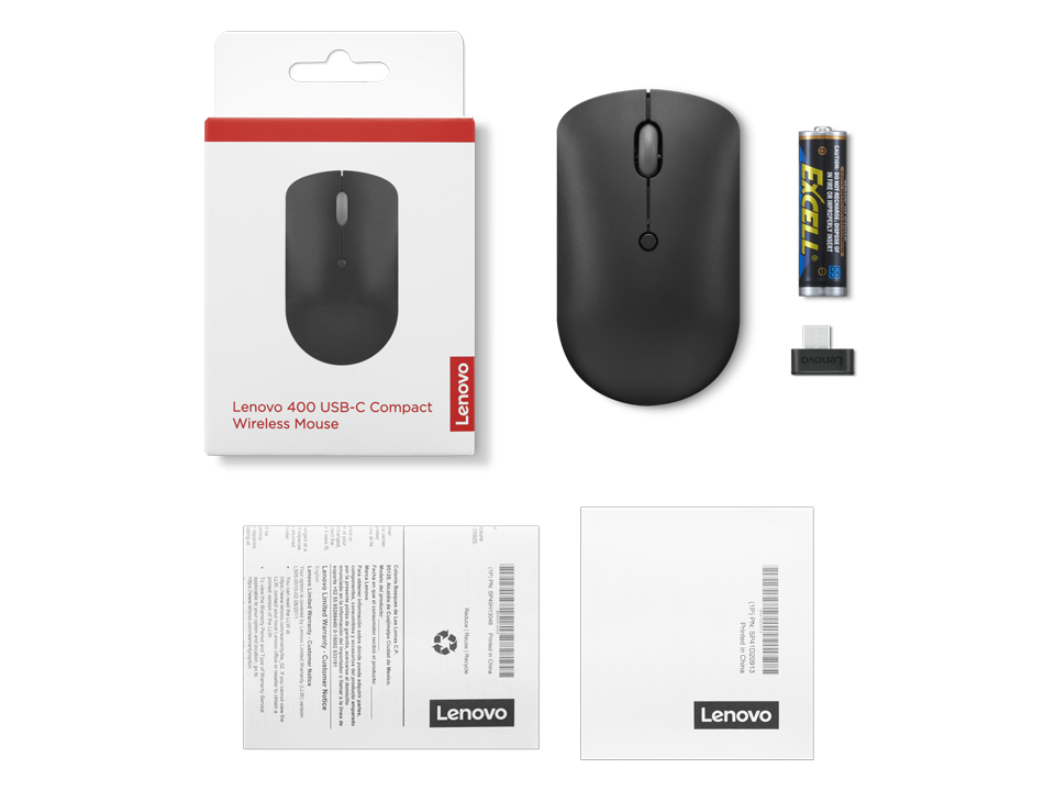 Lenovo 400 muis Kantoor Ambidextrous RF Draadloos Optisch 2400 DPI - Afbeelding 8