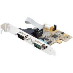 StarTech.com 2 Port PCI Express RS232 Seriële Kaart, PCIe RS232 Serial Host Controller Kaart, PCIe naar Serial DB9 Adapter Kaart, 16C1050 UART, Standaard of Low Profile, Windows & Linux