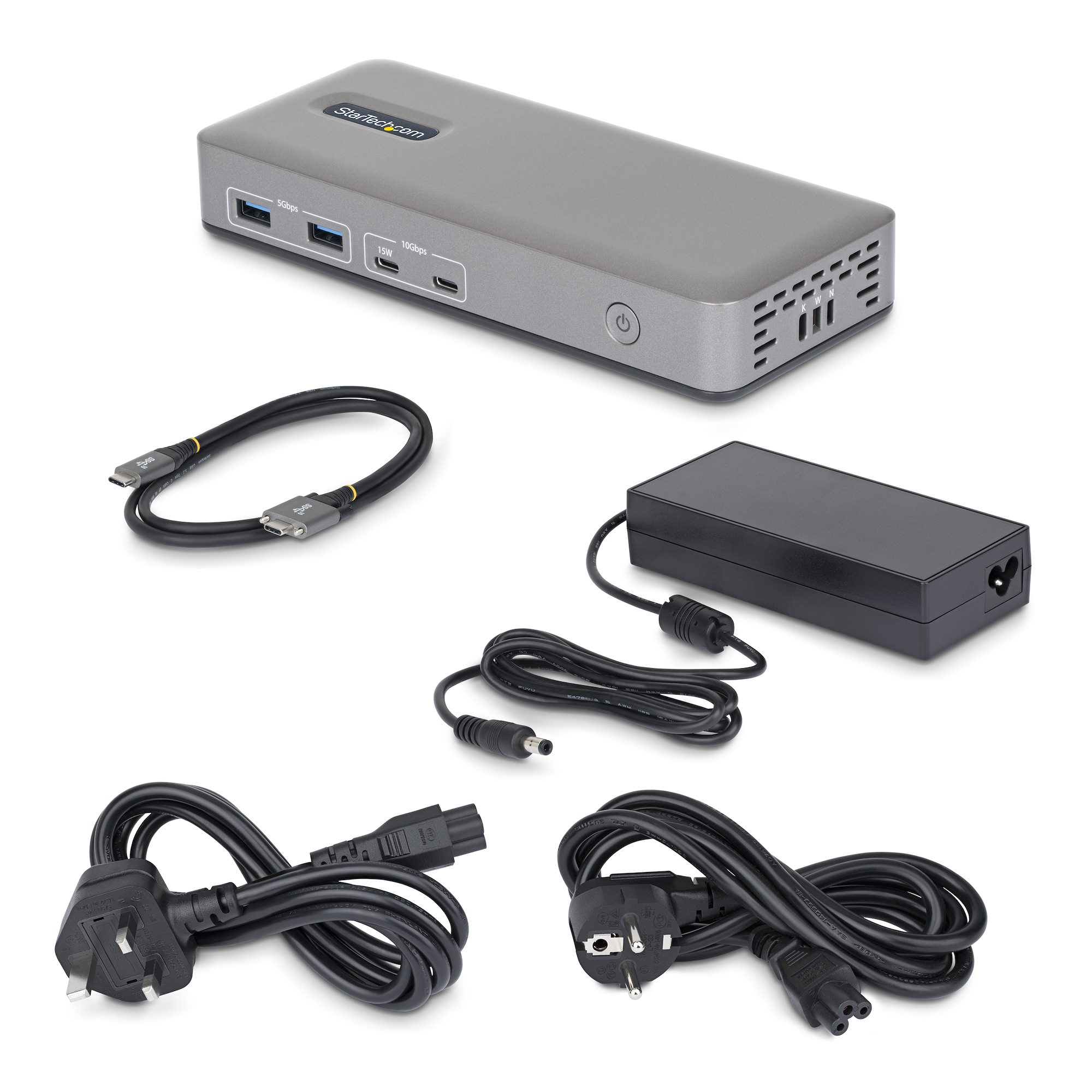 StarTech.com Dual-Monitor USB-C Docking Station, DisplayPort MST Dock, 4K 60Hz, 100W Laptop Charging, 1GbE, Driverless, Multi-Monitor Dock voor Windows - Afbeelding 3