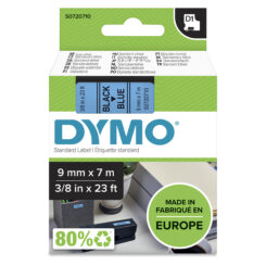 DYMO originele D1 labels | Zwarte Tekst op Blauw Label | 9 mm x 7 m | zelfklevende etiketten voor de LabelManager labelprinter | gemaakt in Europa