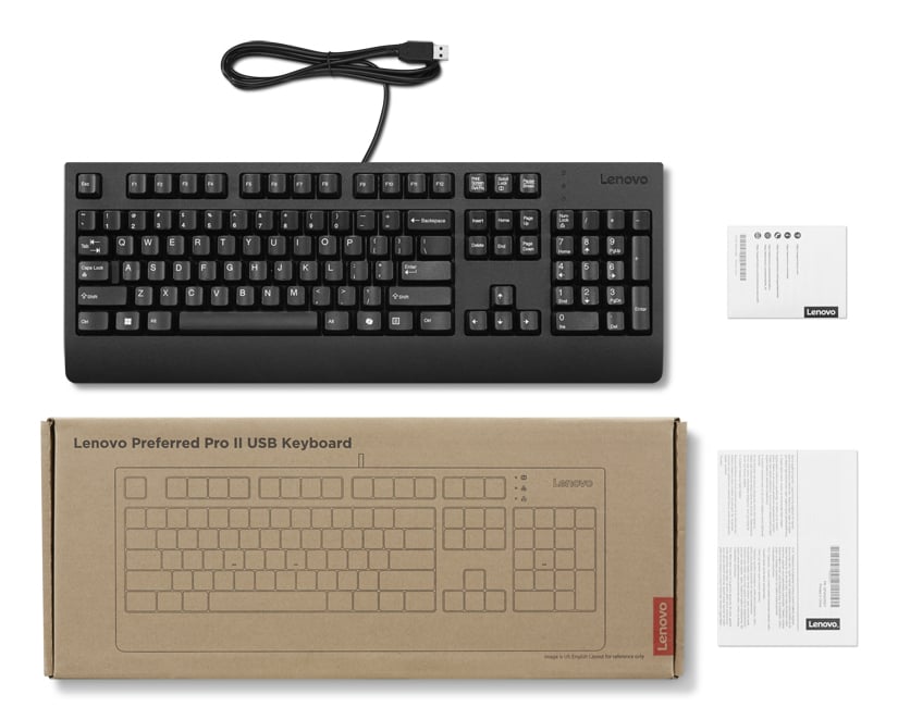 Lenovo Preferred Pro II USB Keyboard-Belgian toetsenbord Thuis/Werk Belgisch, Frans Zwart - Afbeelding 5