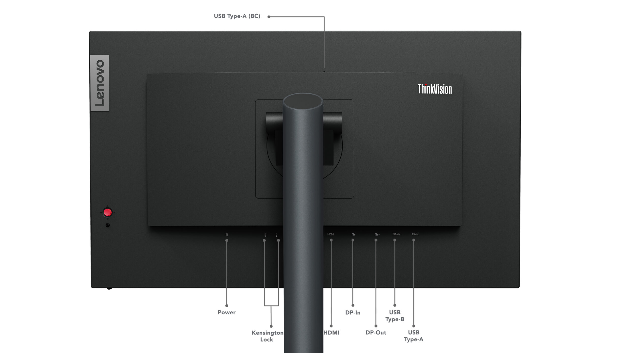 Lenovo ThinkVision P24q-30 computer monitor 60,5 cm (23.8") 2560 x 1440 Pixels Quad HD LED Zwart - Afbeelding 11