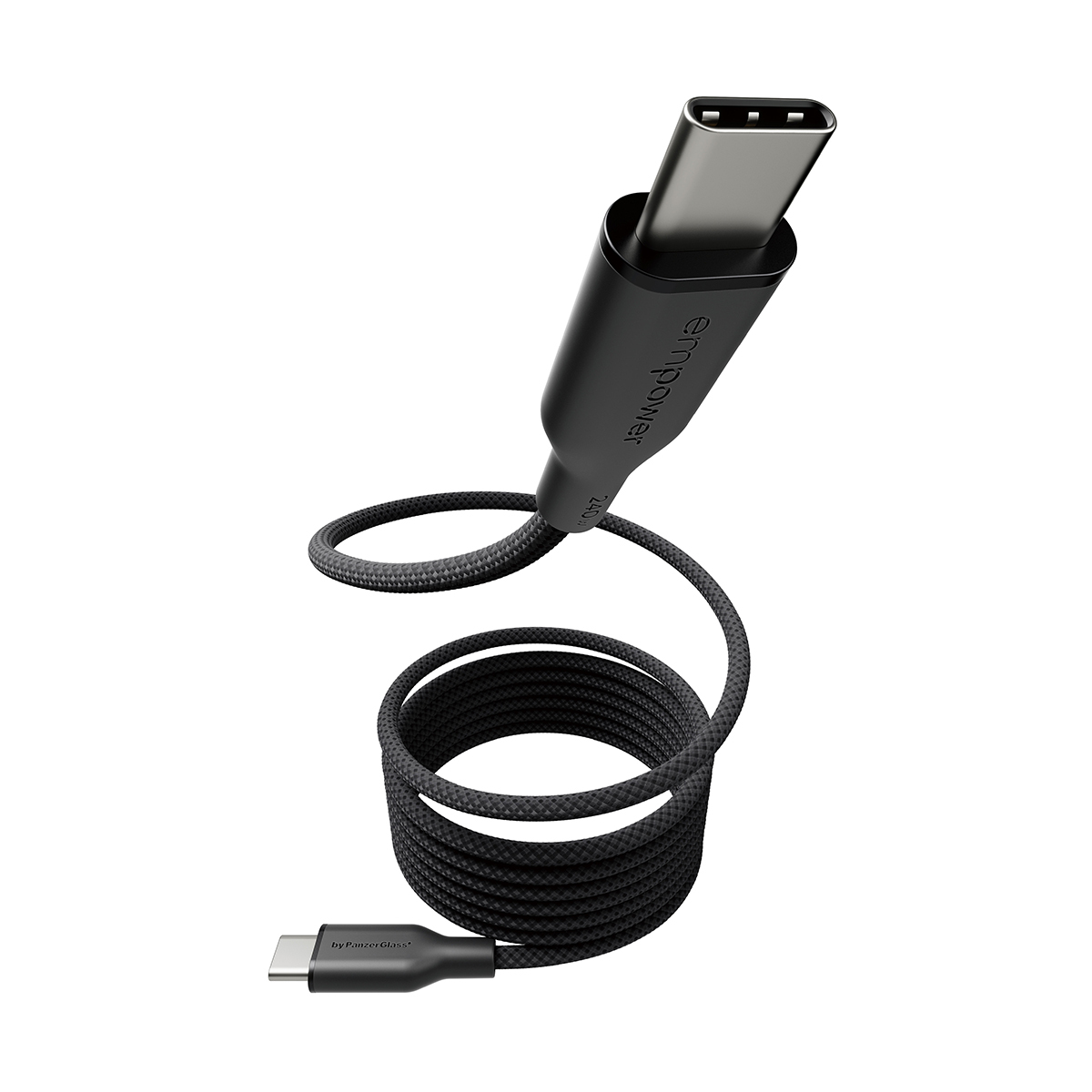 PanzerGlass empower™ by ® Magnetic 240W USB-C to USB-C Cable | USB 2.0 | 1.5M | Space Black USB-kabel 1,5 m Transparant - Afbeelding 2