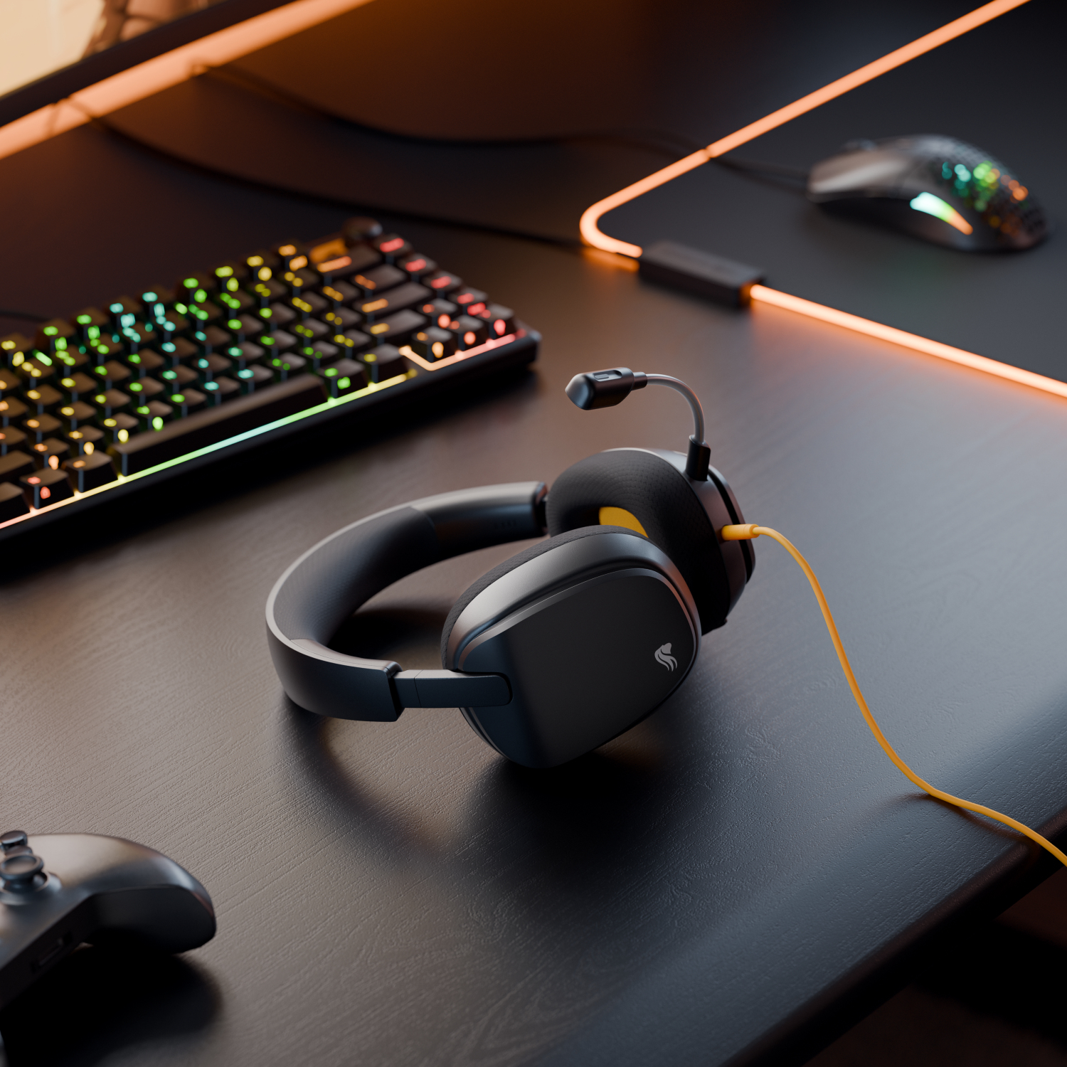 Glorious Gaming Glorious GHS Eternal - Stereo gaming headset voor pc, PS5, PS4, Xbox, Switch - Custom-tuned gekantelde drivers, verstelbare kristalheldere afneembare mic, 3,5 mm - Duurzaam dag/nacht comfort - Zwart - Afbeelding 13