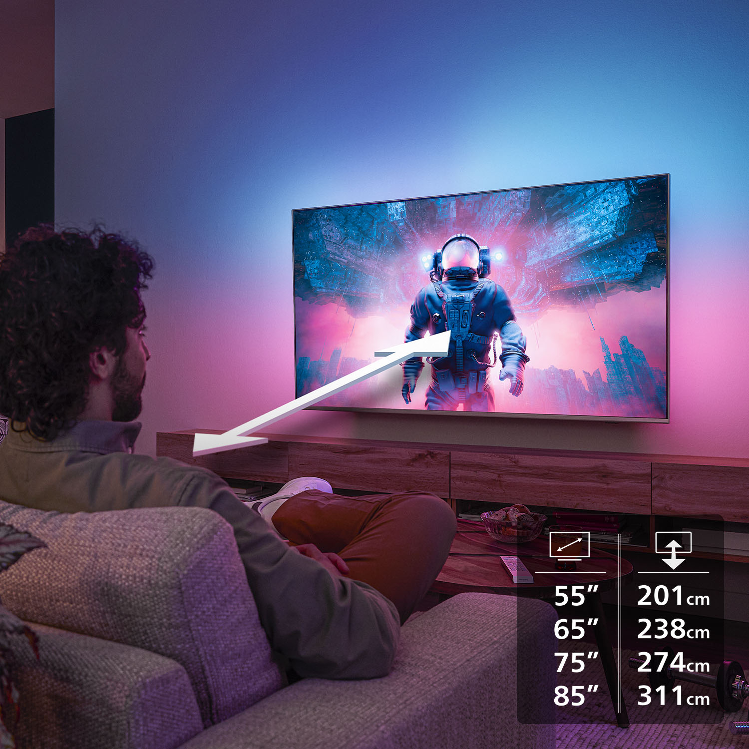 Philips 85MLED910/12 tv 2,16 m (85") 4K Ultra HD Smart TV Wifi Zwart - Afbeelding 6