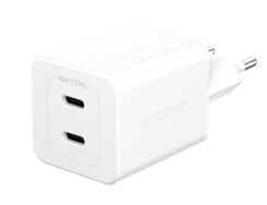 PanzerGlass empower™ by ® Turbo 45W Charger incl. 2 x USB-C | EU Plug | Silver White Smartphone Wit AC Binnen