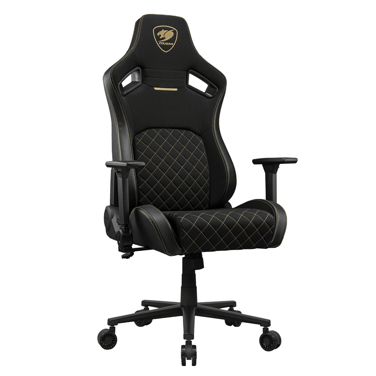 COUGAR CGR-DFF-GLB PC-gamestoel Gestoffeerde gevoerde zitting Zwart, Goud - Afbeelding 4