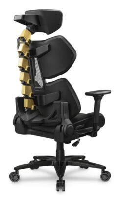 COUGAR Terminator Elite Gold PC-gamestoel Gecapitonneerde zitting Zwart, Goud - Afbeelding 5