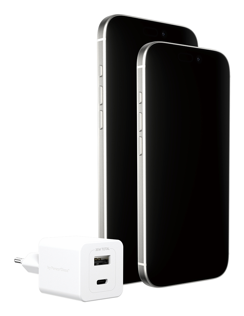 PanzerGlass empower™ by ® Turbo 35W Charger incl. USB-C + USB-A | EU Plug | Silver White Smartphone Wit AC Snel opladen Binnen - Afbeelding 5
