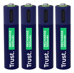 Trust USB-C Oplaadbare AAA Batterijen 4-pack - Oplaadbare AAA batterijen – USB-C oplaadbaar – 4 stuks – Blauw - Afbeelding 2