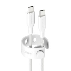 PanzerGlass empower™ by ® Racing 240W USB-C to USB-C Cable | USB 2.0 | 1.2M | Silver White USB-kabel Wit - Afbeelding 2