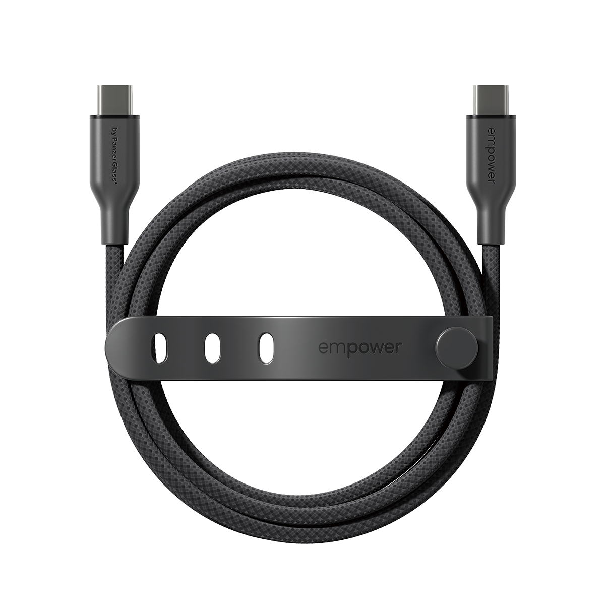 PanzerGlass empower™ by ® Racing 60W USB-C to USB-C Cable | USB 2.0 | 1.2M | Space Black USB-kabel Zwart - Afbeelding 5