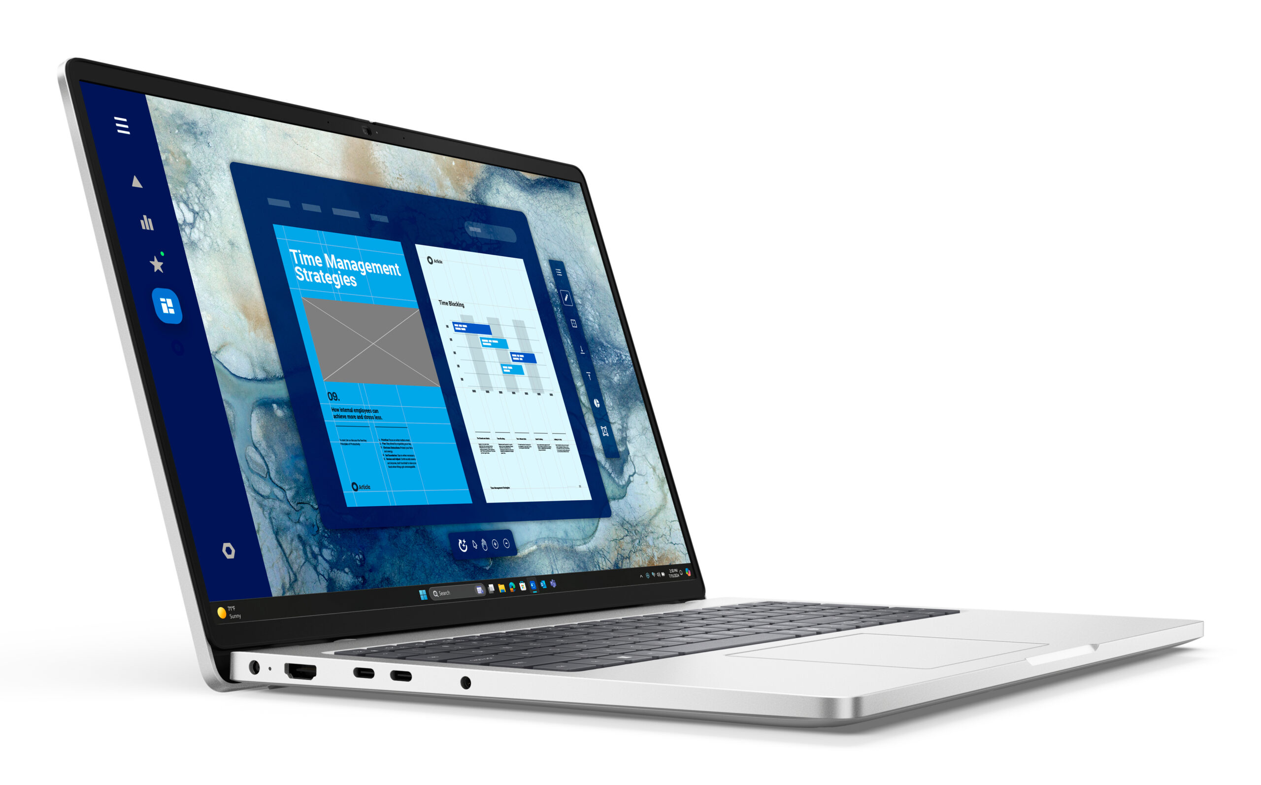 DELL Pro 16 PC16250 Intel Core Ultra 5 235U Laptop 40,6 cm (16") Full HD+ 16 GB DDR5-SDRAM 512 GB SSD Wi-Fi 6E (802.11ax) Windows 11 Pro Belgisch Platina - Afbeelding 3