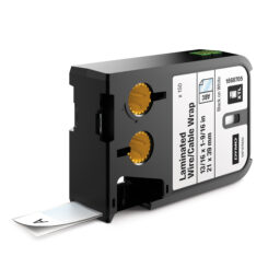 DYMO XTL gelamineerde draad-/kabelwikkel | 21 mm x 39 mm | zwart op wit