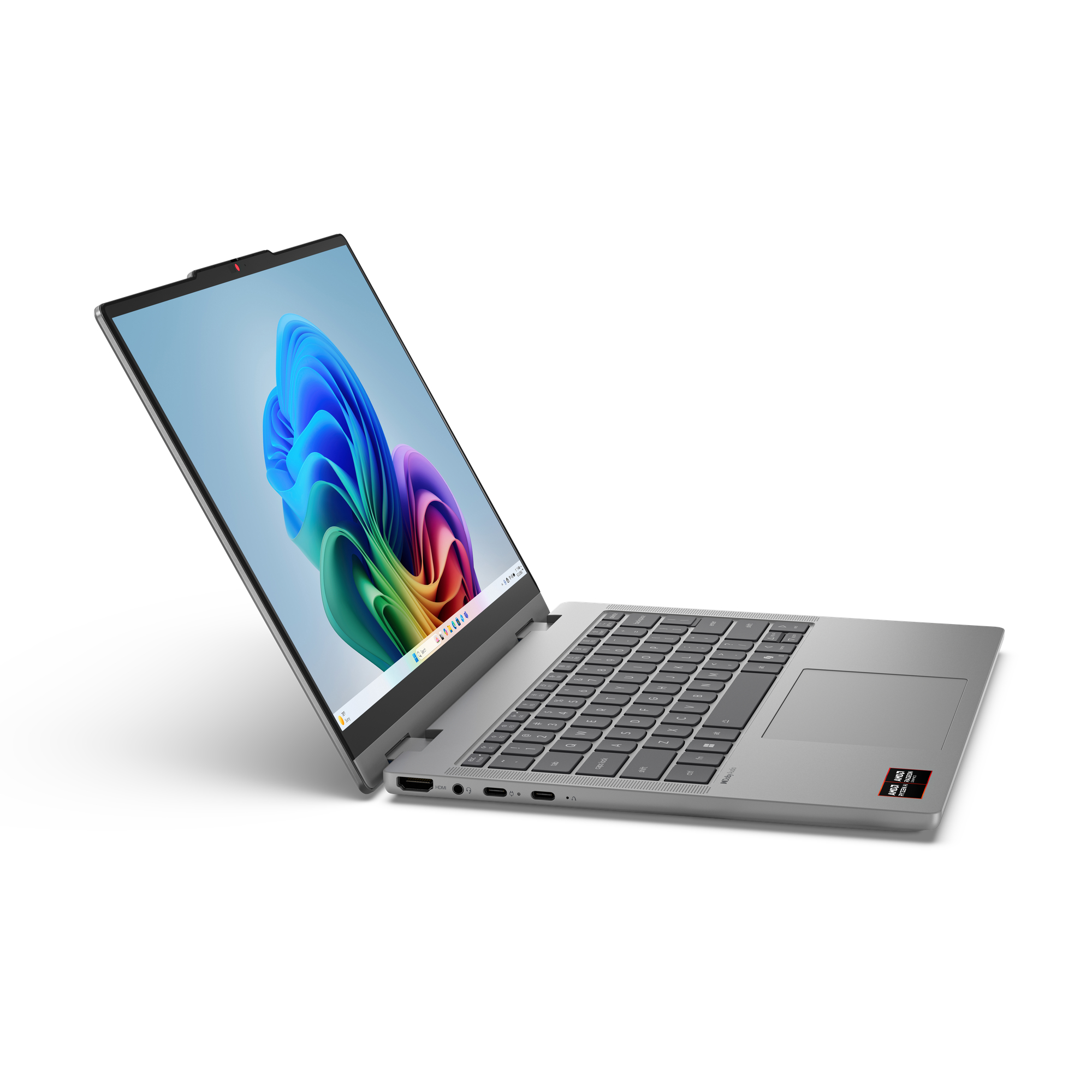 Lenovo IdeaPad 5 2-in-1 14AHP11 AMD Ryzen™ 5 230 Hybride (2-in-1) 35,6 cm (14") Touchscreen WUXGA 16 GB DDR5-SDRAM 512 GB SSD Wi-Fi 6 (802.11ax) Windows 11 Home Engels Grijs - Afbeelding 9