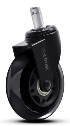 Trust GXT 25804 Gamingstoel Wielen - Set zwenkwielen voor gamingstoel – Vervangingsonderdeel – Zwart