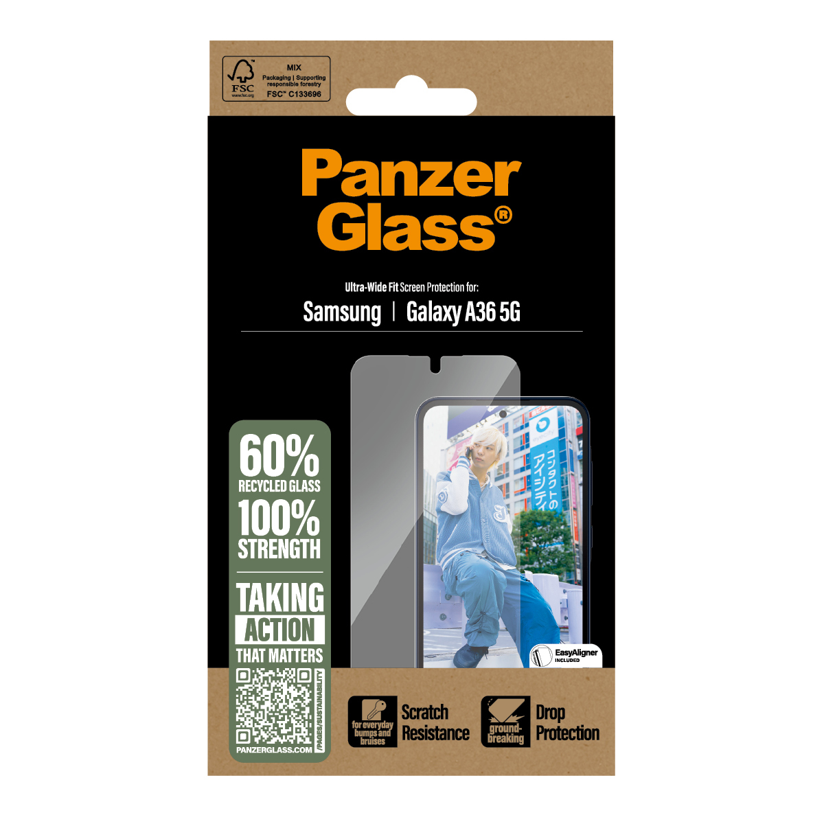 PanzerGlass ® Screen Protector Samsung Galaxy A36 5G | Ultra-Wide Fit Doorzichtige schermbeschermer 1 stuk(s) - Afbeelding 4