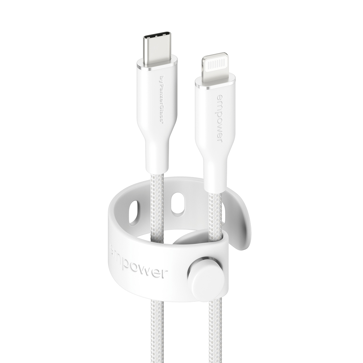 PanzerGlass empower™ by ® Racing 60W USB-C to Lightning Cable | USB 2.0 | 1.2M | Silver White USB-kabel Wit - Afbeelding 2
