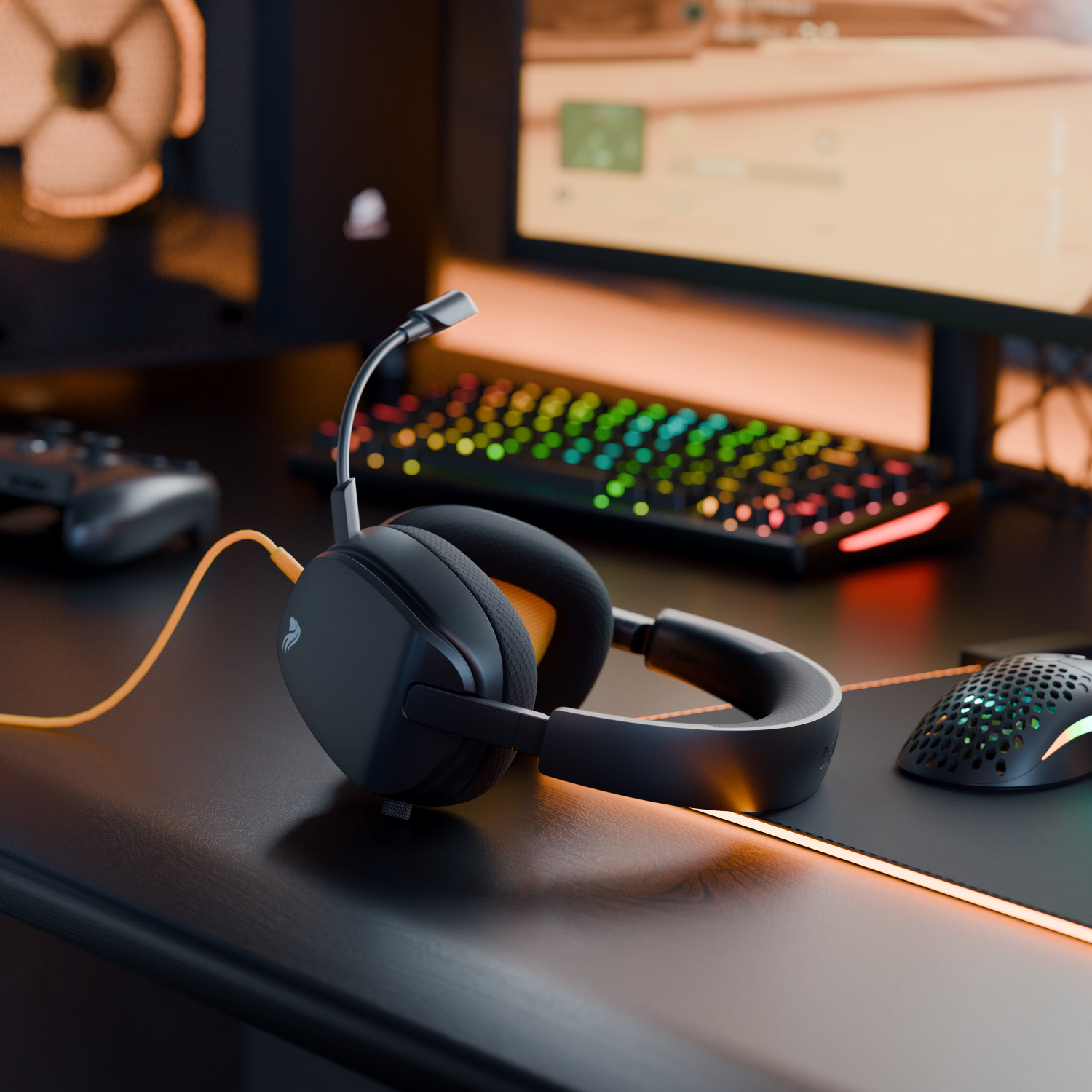 Glorious Gaming Glorious GHS Eternal - Stereo gaming headset voor pc, PS5, PS4, Xbox, Switch - Custom-tuned gekantelde drivers, verstelbare kristalheldere afneembare mic, 3,5 mm - Duurzaam dag/nacht comfort - Zwart - Afbeelding 14