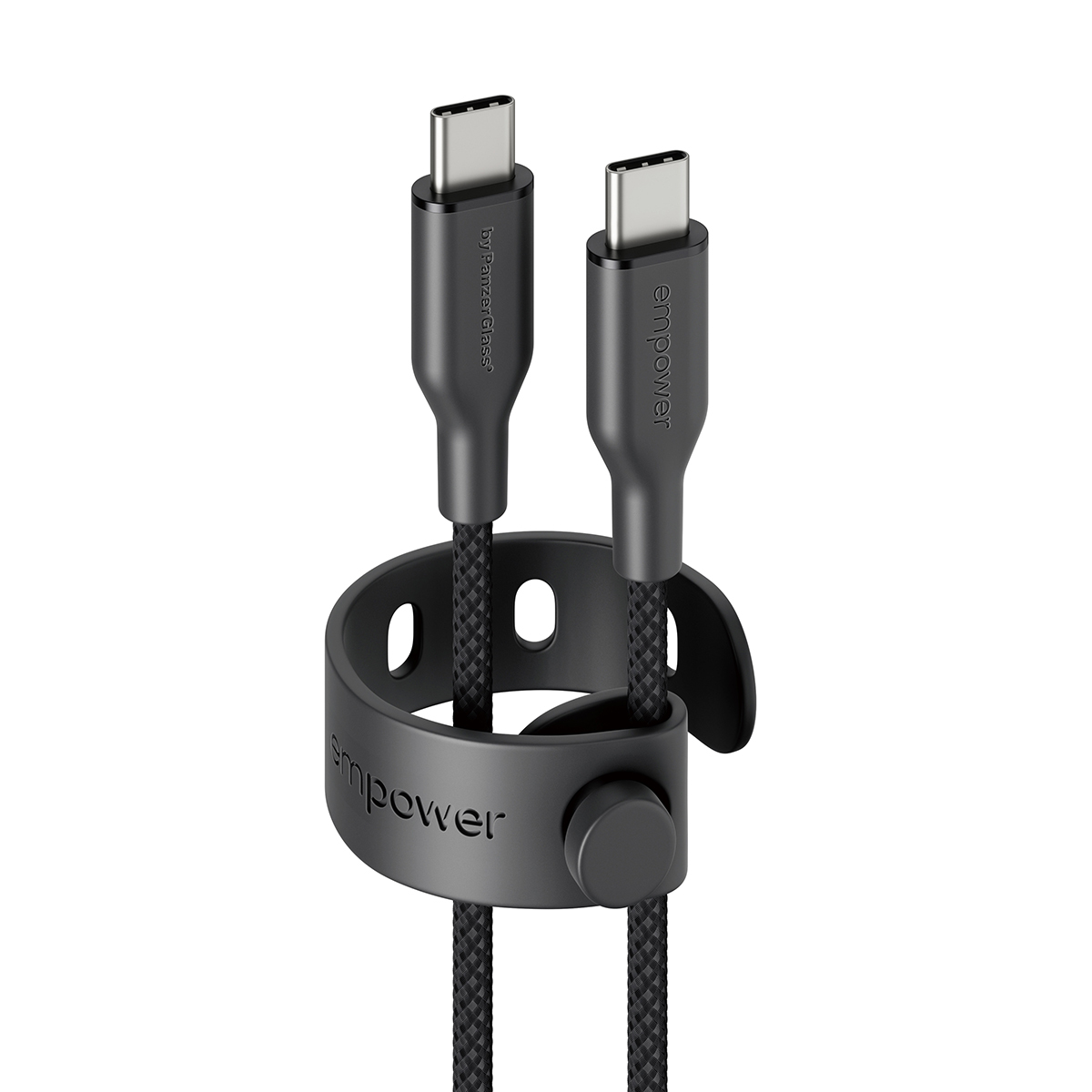 PanzerGlass empower™ by ® Racing 60W USB-C to USB-C Cable | USB 2.0 | 1.2M | Space Black USB-kabel Zwart - Afbeelding 2