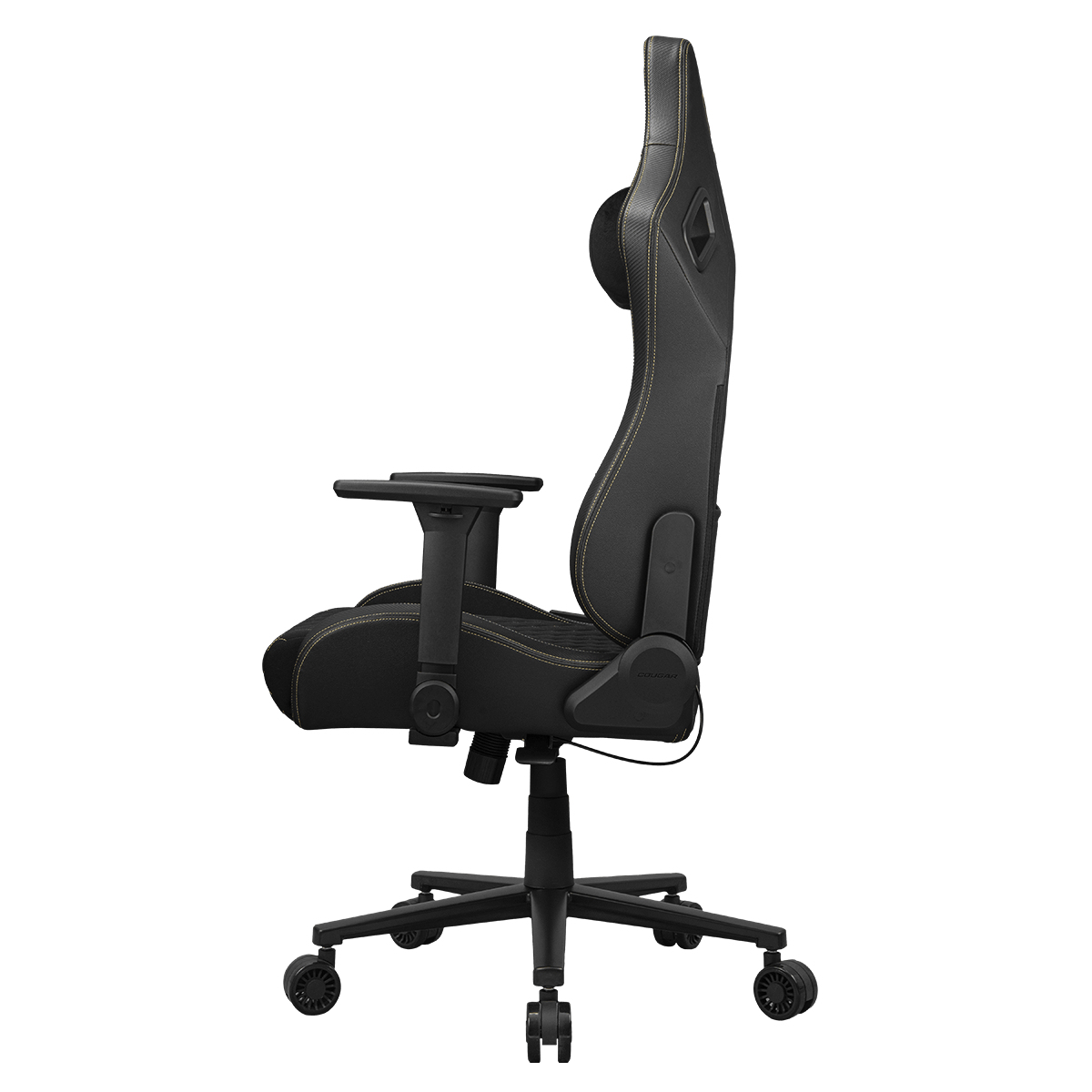 COUGAR CGR-DFF-GLB PC-gamestoel Gestoffeerde gevoerde zitting Zwart, Goud - Afbeelding 9