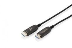 DIGITUS HDMI AOC Hybrid Glasfaserkabel UHD 8K 100m   schwarz