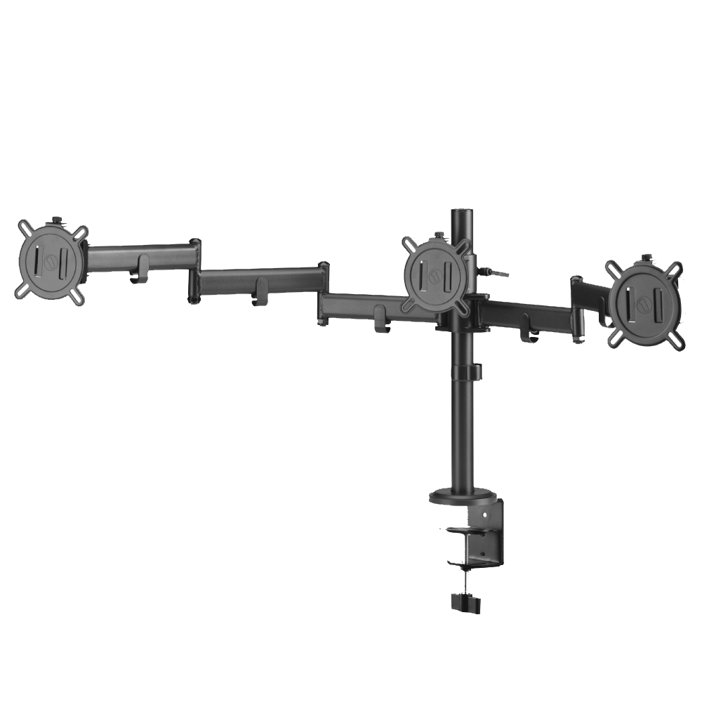 MONITOR ARM SMART TRIPLE BLACK GLOBAL